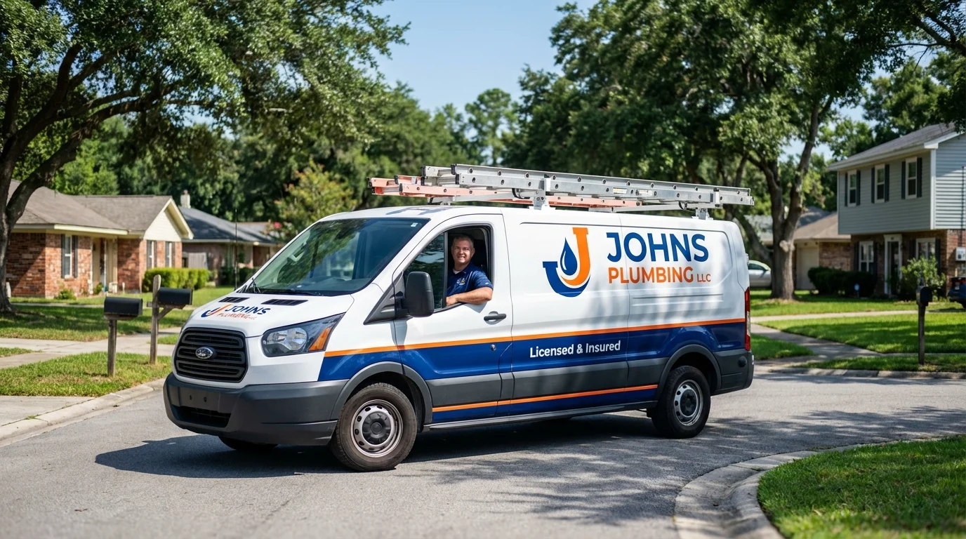 Johns Plumbing LLC service van in Gillette, WY