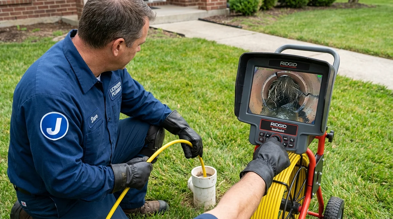 Sewer camera inspection being performed by Johns Plumbing LLC in Gillette